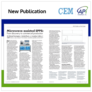 Microwave-assisted SPPS: From discovery to commercial production