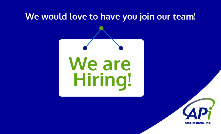 We are hiring! AmbioPharm would love you to join our team.